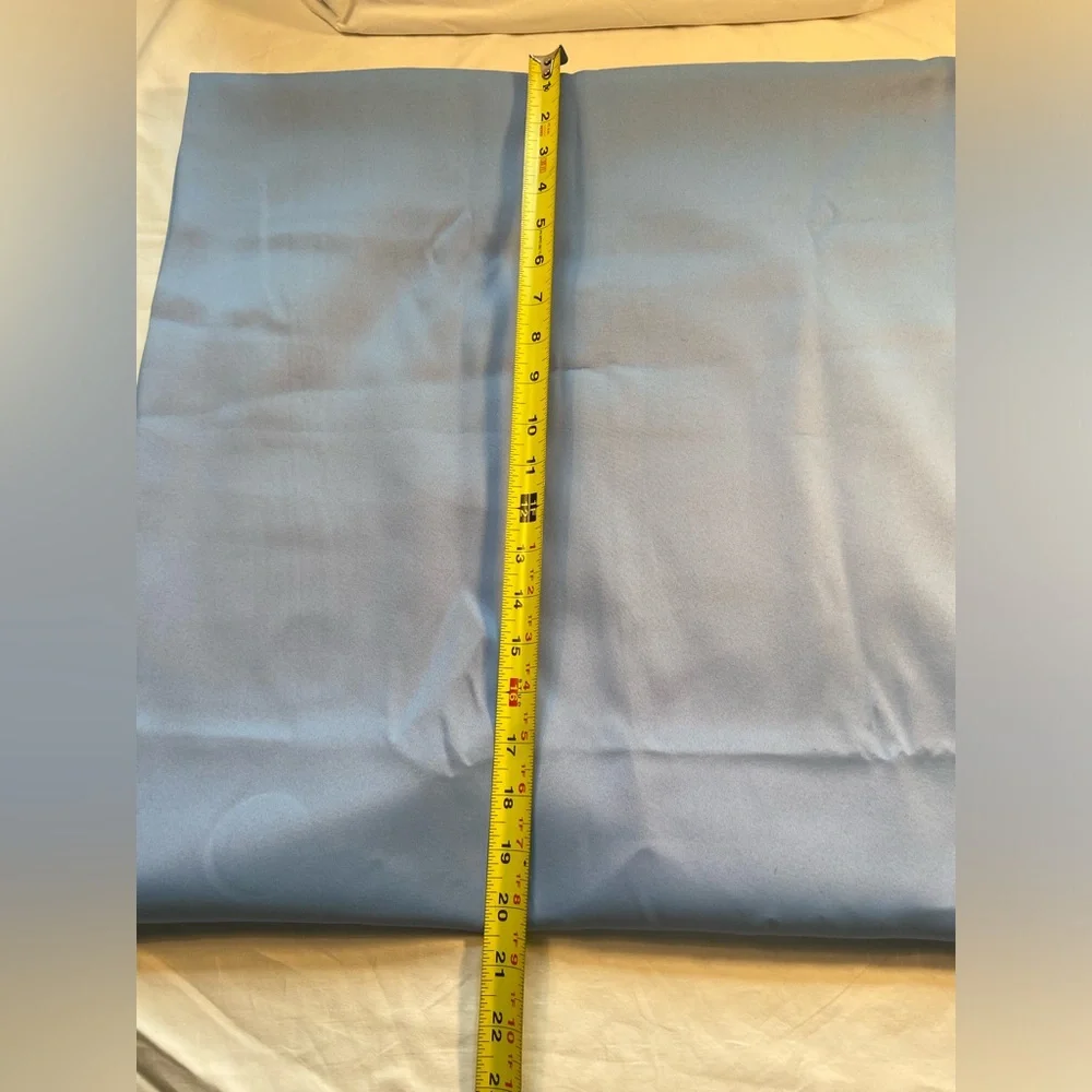 Curtain single panel, light blue, silver tone grommets. 42”‎ x 82”